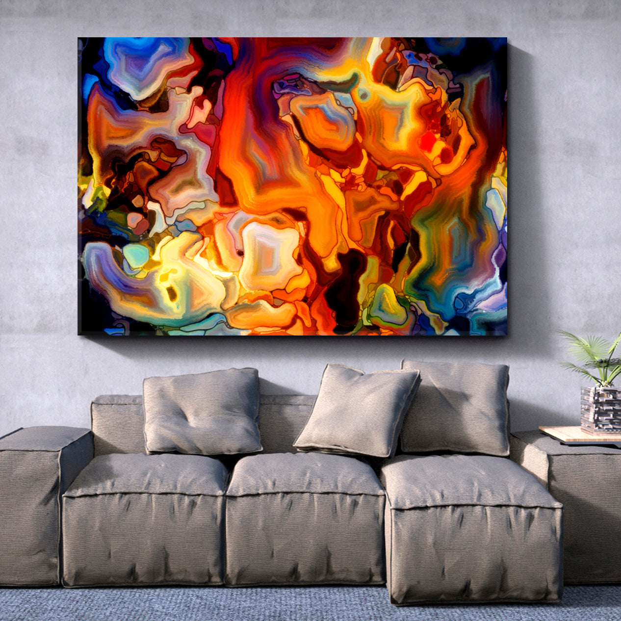 Swirls Motion Colors Abstract Design Super Trendy Art Contemporary Art Artesty   