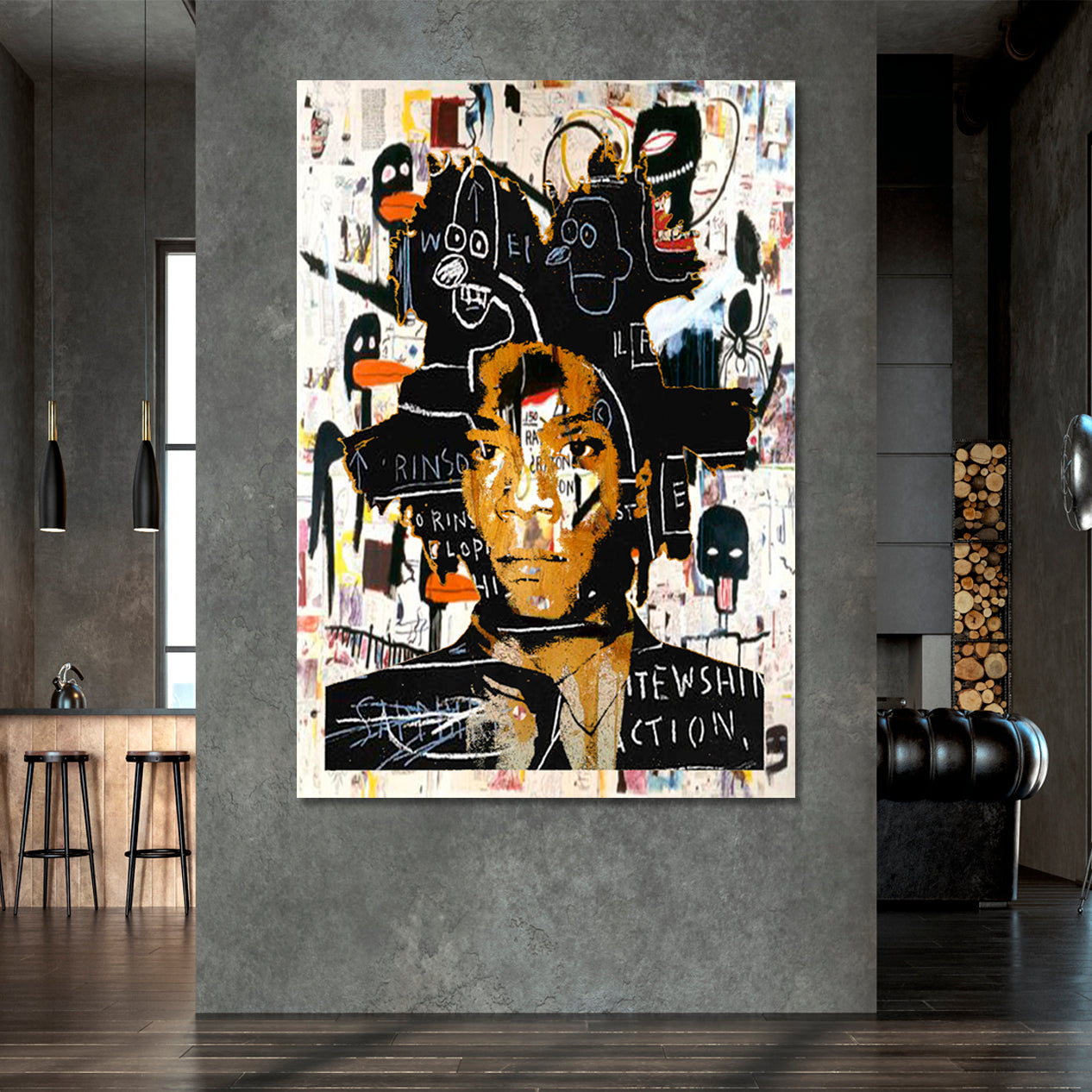 Defiant Basquiat Style Contemporary Art Artesty   