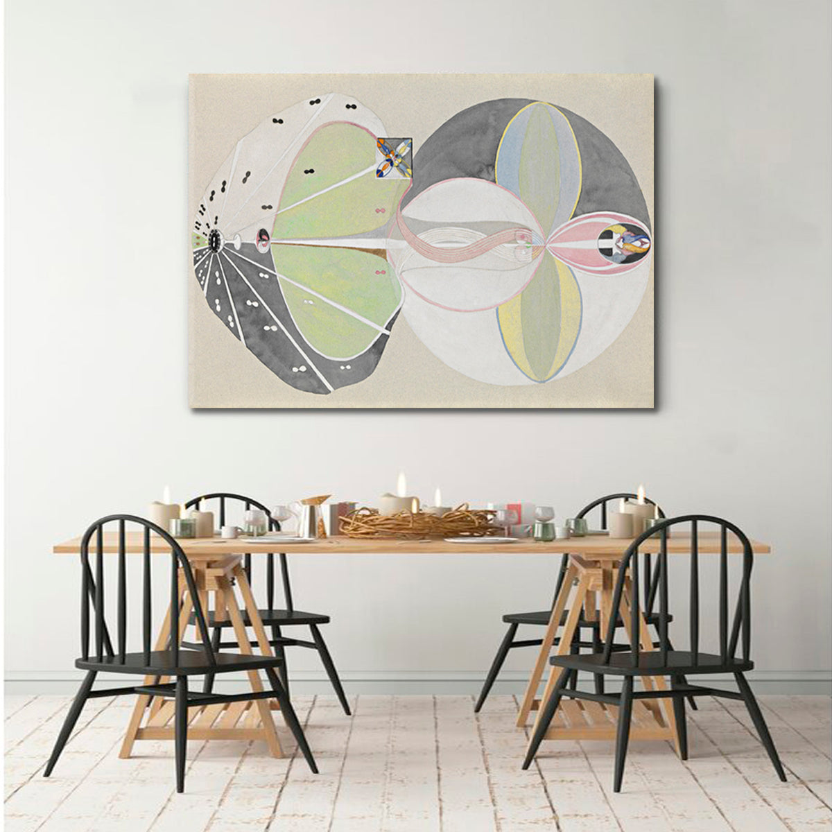Abstract Geometric Art Incredible Soft Pastel Colors  Modern Canvas Print Abstract Art Print Artesty 1 panel 24" x 16" 