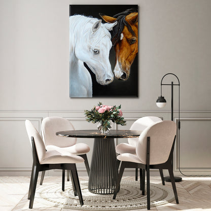 Horses In Love Animals Canvas Print Artesty   