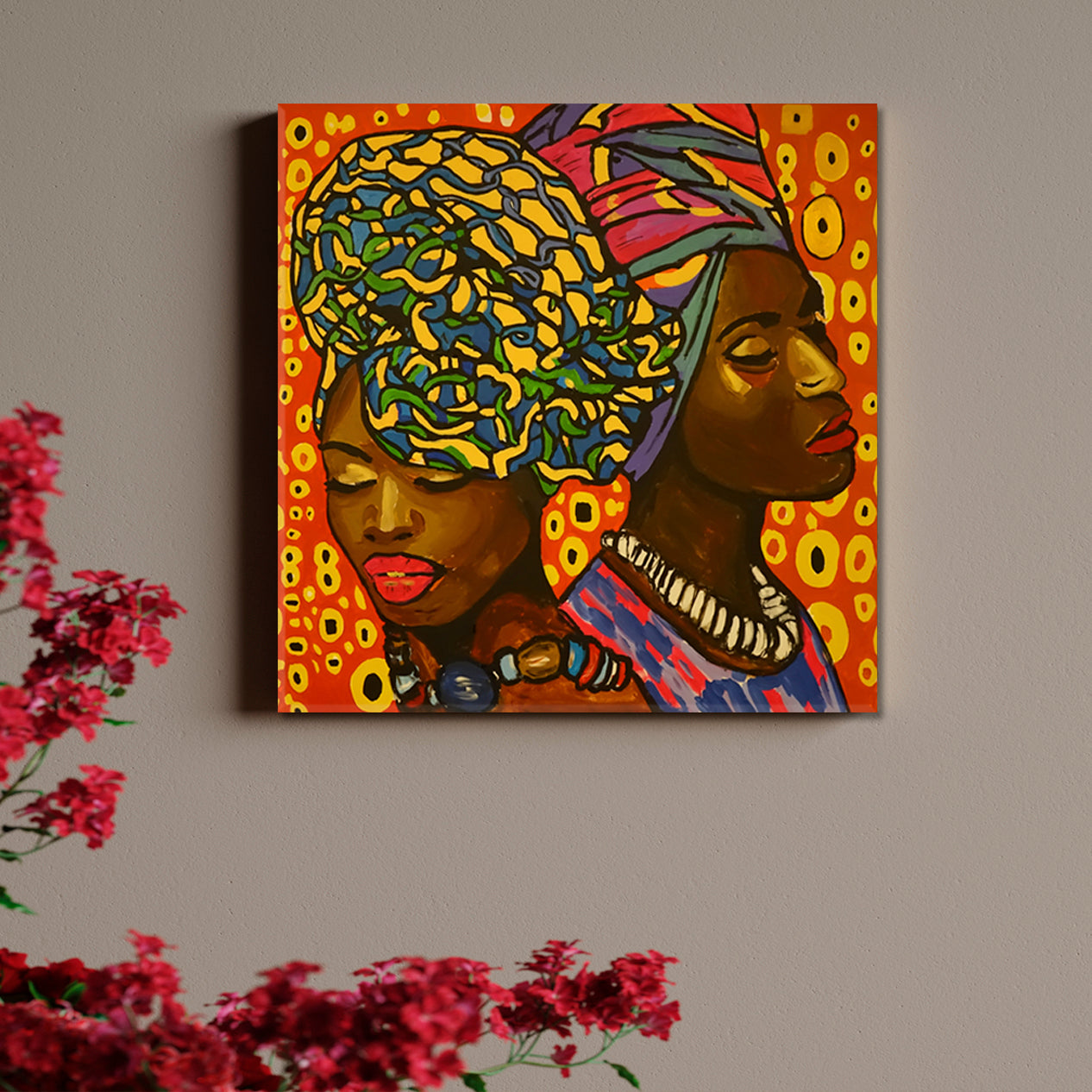 AFRICAN FASHION Black Women Colorful Vivid Abstract Modern Art | S People Portrait Wall Hangings Artesty   