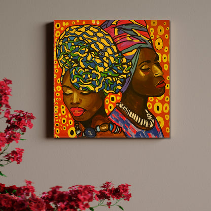 AFRICAN FASHION Black Women Colorful Vivid Abstract Modern Art | S People Portrait Wall Hangings Artesty   