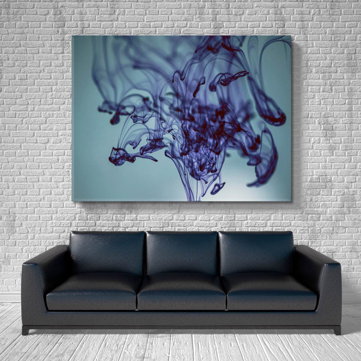 INK IN WATER Abstract Painting Fluid Art, Oriental Marbling Canvas Print Artesty   