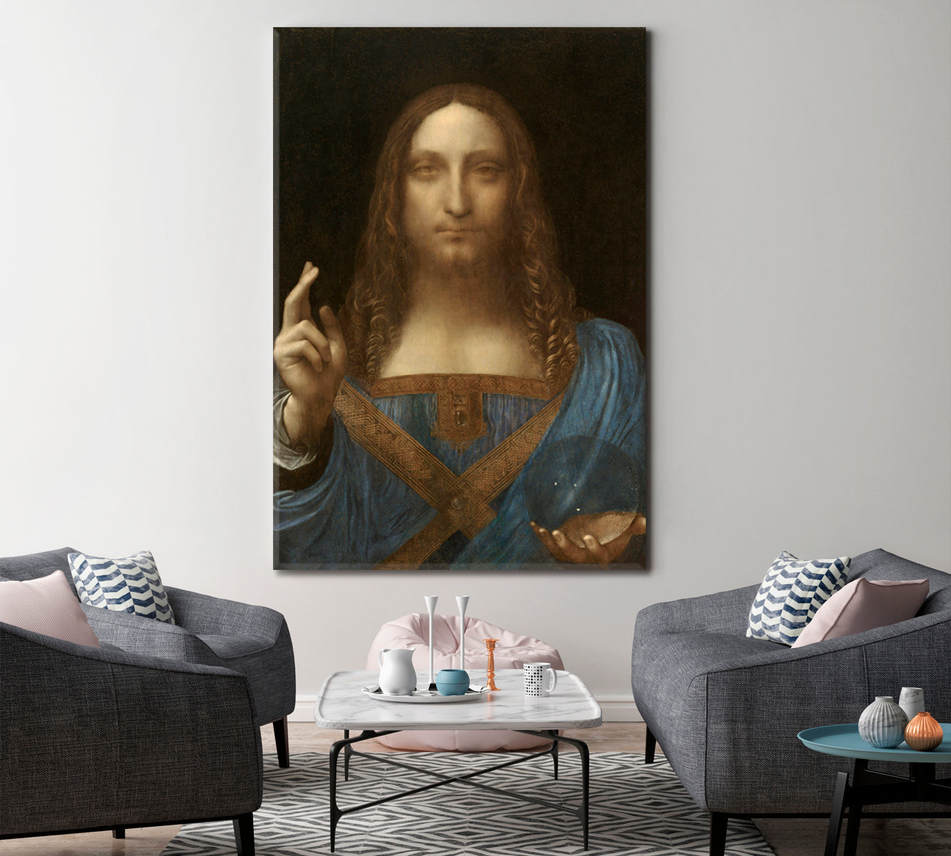 Salvator Mundi Leonardo Style Fine Art Artesty   