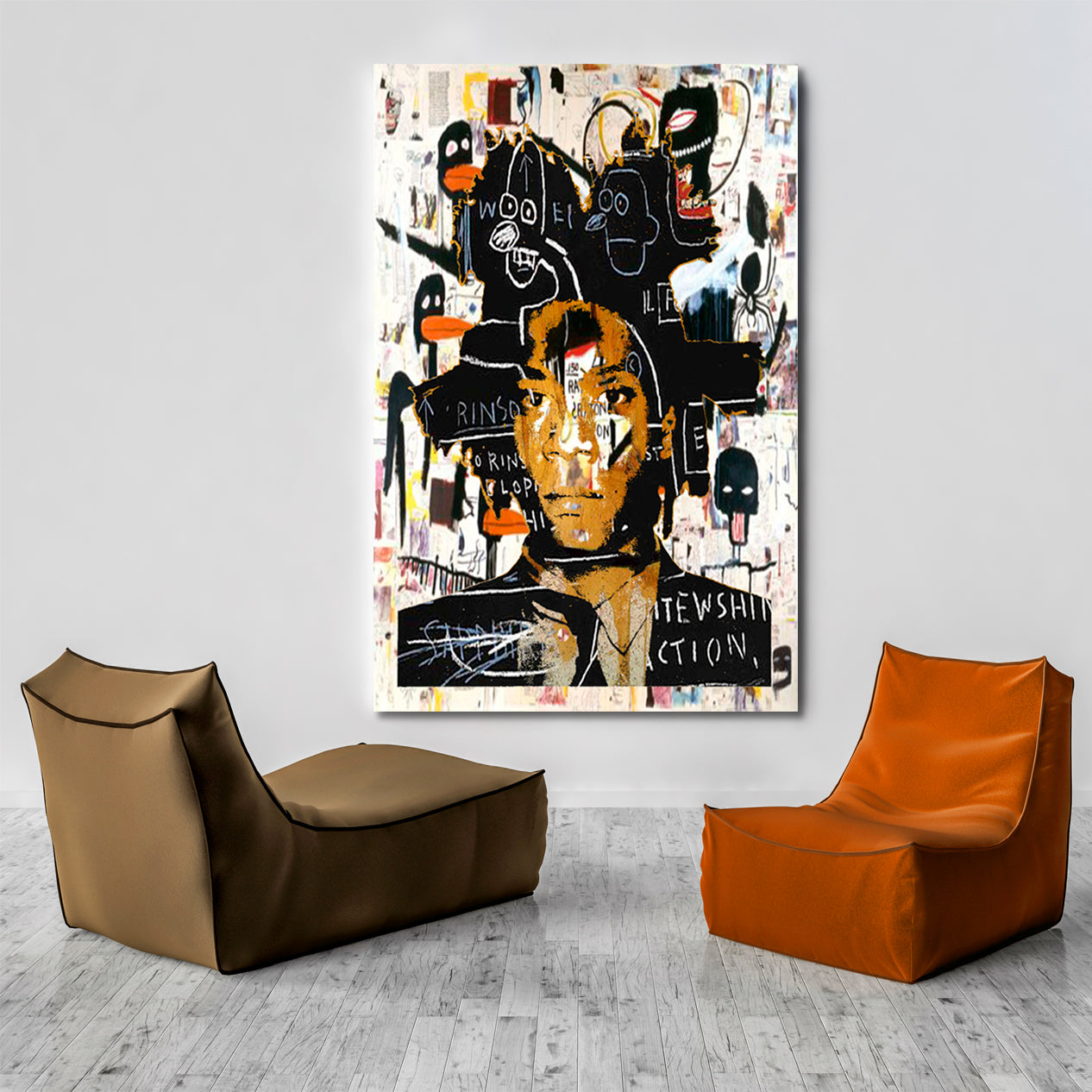 Defiant Basquiat Style Contemporary Art Artesty   