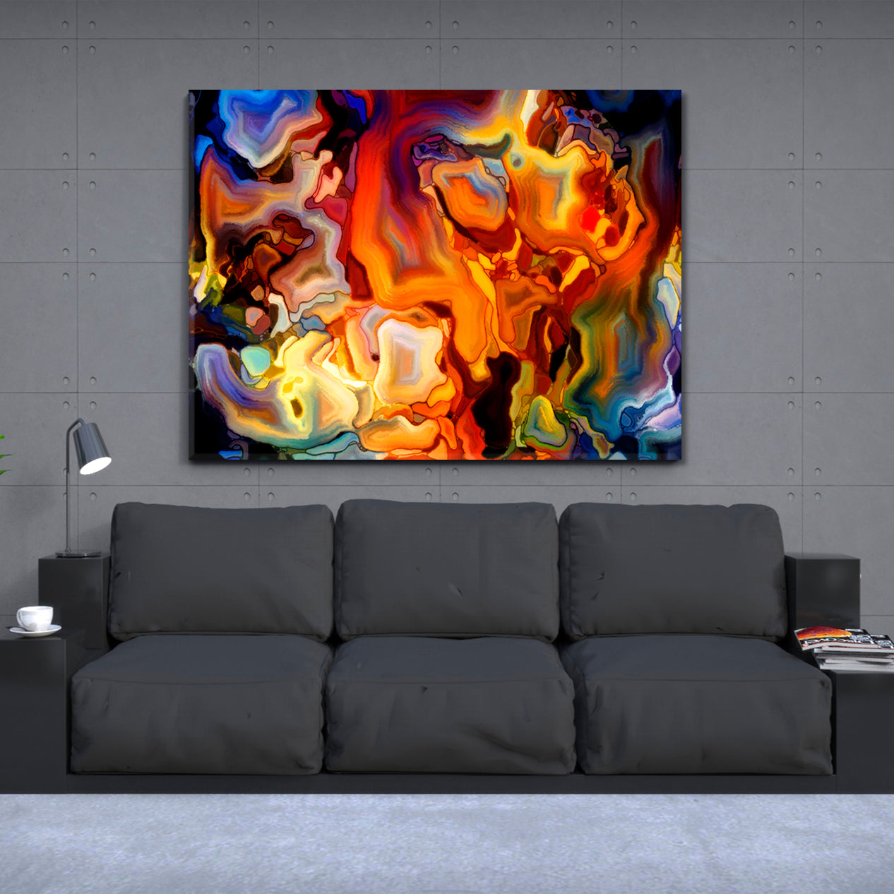 Swirls Motion Colors Abstract Design Super Trendy Art Contemporary Art Artesty   