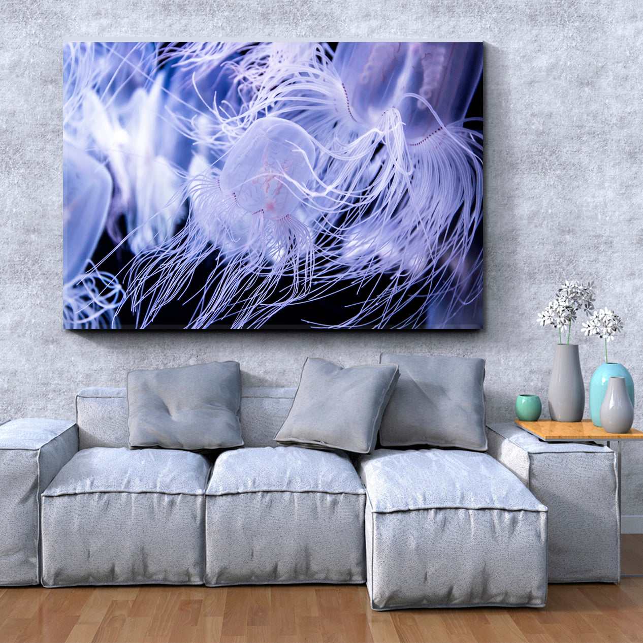 JELLYFISH Underwater Sea Life Nautical, Sea Life Pattern Art Artesty   