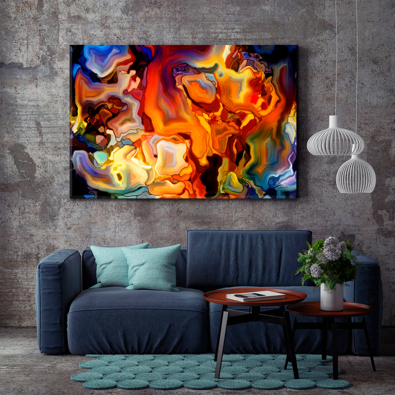 Swirls Motion Colors Abstract Design Super Trendy Art Contemporary Art Artesty   