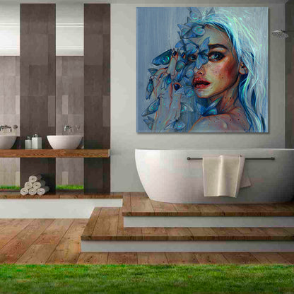 BLUE DREAM Refined Art Beautiful Girl Contemporary Fantasy - S Fine Art Artesty   