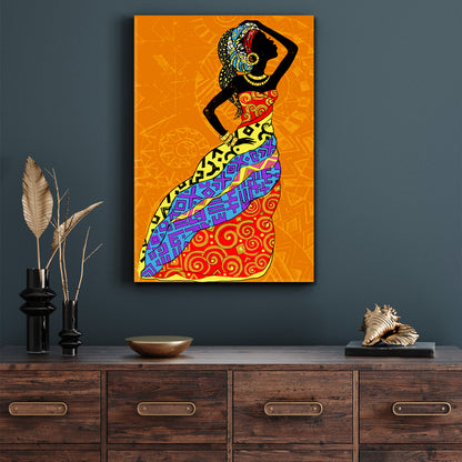 Beautiful Black African Woman African Style Canvas Print Artesty   