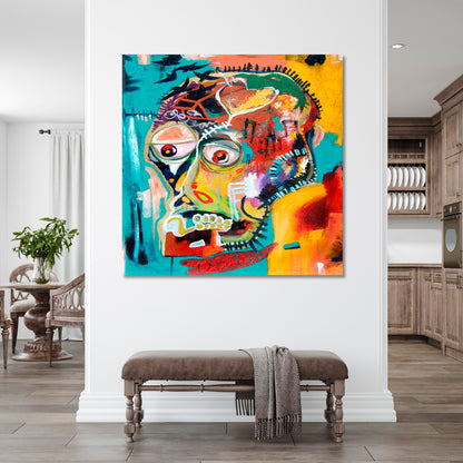 SKULL Jean Michel Basquiat Style Contemporary Art Artesty   