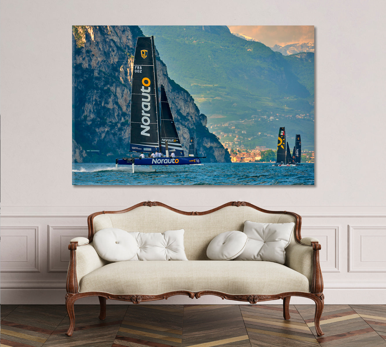 ITALY SEACOAST Sailing Regatta Transportation Canvas Art Artesty 1 panel 24" x 16" 