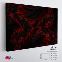 FRACTAL BLACK RED Graphic Design Abstract Creative Pattern Abstract Art Print Artesty   