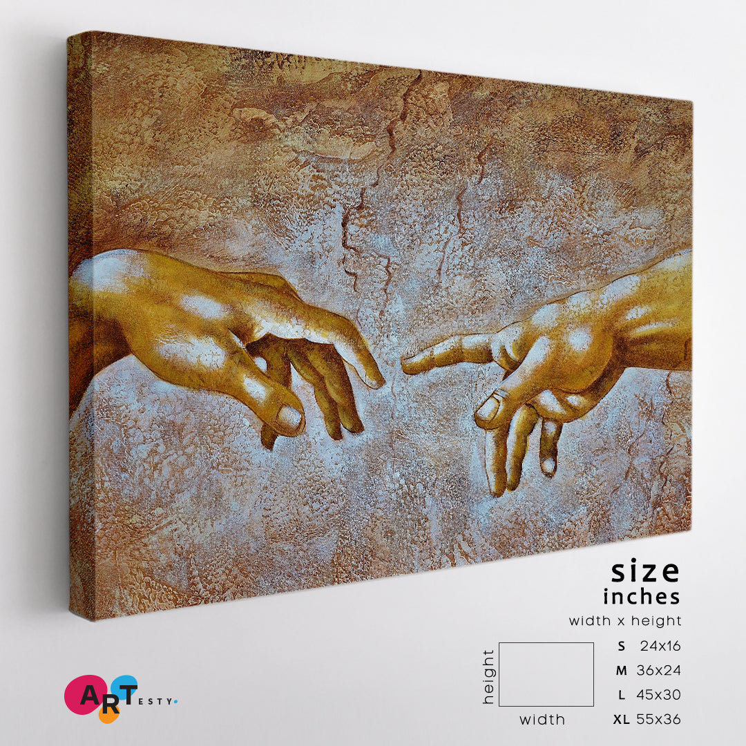 GOD IN ART Hand of God Creation of Adam Michelangelo - Artesty.com
