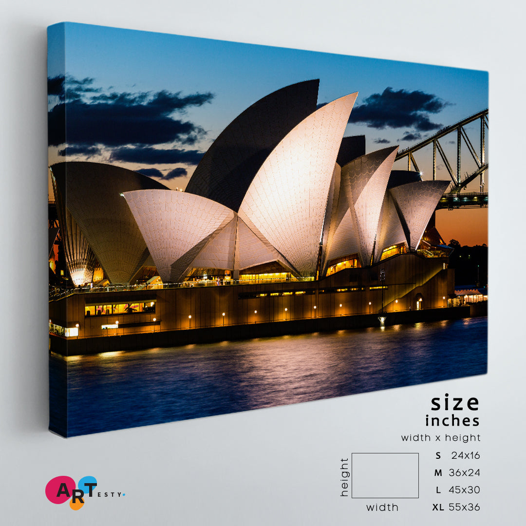 Iconic Sydney Opera House Skyline Australia Landmarks Countries Canvas Print Artesty   