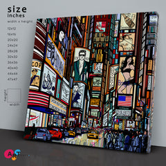 New York City Time Square Downtown NYC Contemporary Style Cities Wall Art Artesty   