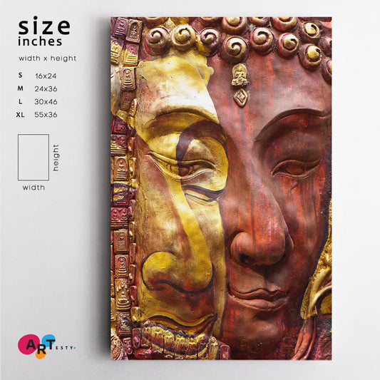 FACE OF BUDDHA Buddism Religious Gods Temples Religious Modern Art Artesty 1 Panel 16"x24" 