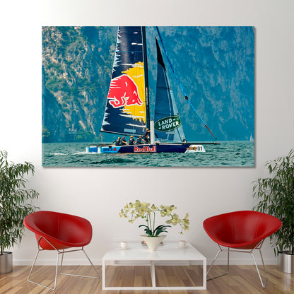 FLOTILLA Sailing Regatta Poster Transportation Canvas Art Artesty   