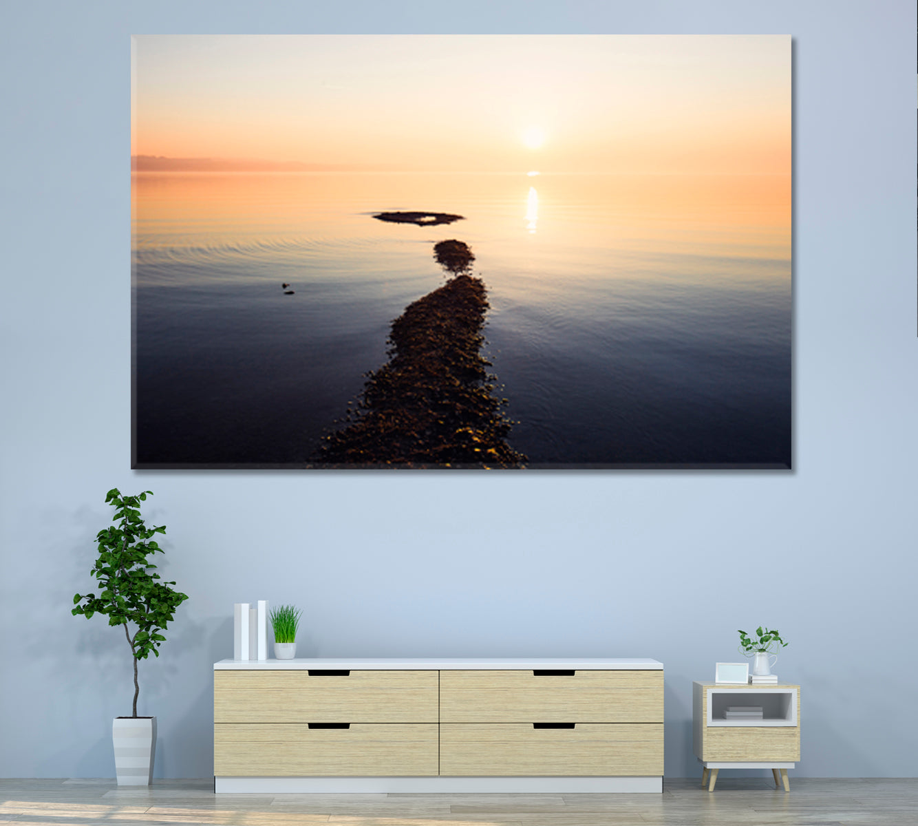 ROAD TO PARADISE Natural Landscape Scenery Sunrise at Bodensee Lake Germany Scenery Landscape Fine Art Print Artesty 1 panel 24" x 16" 