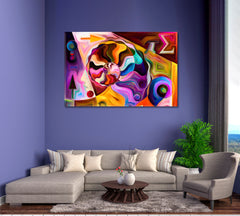 Math In Colors Beautiful Abstraction Contemporary Art Artesty 1 panel 24" x 16" 