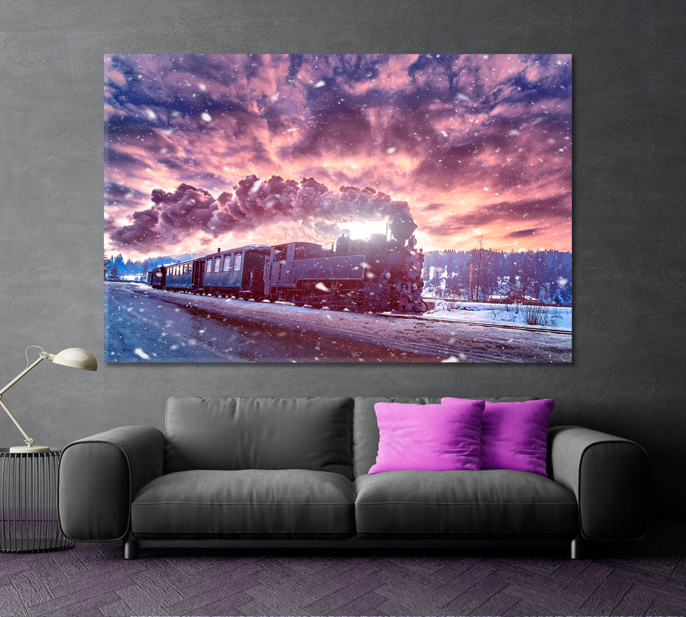 Steam Train Transportation Canvas Art Artesty   