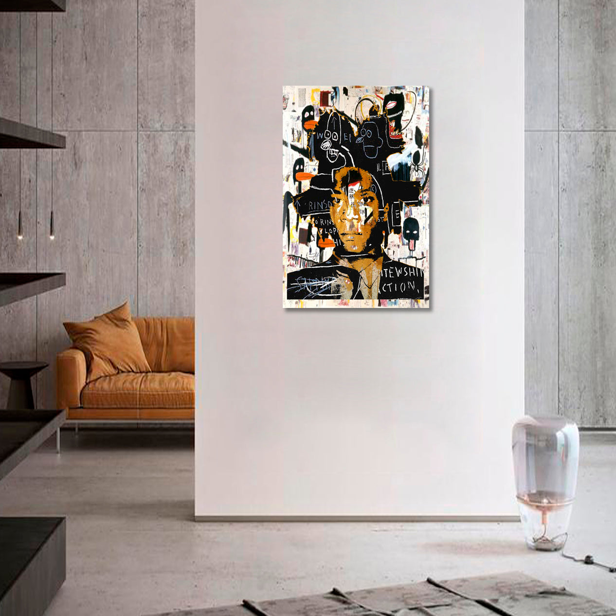 Defiant Basquiat Style Contemporary Art Artesty   