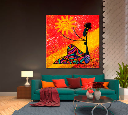 AFRICA Black Girl Artistic Modern Abstract Abstract Art Print Artesty   