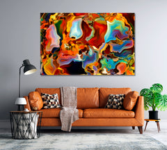 People And Colors Abstract Art Print Artesty 1 panel 24" x 16" 