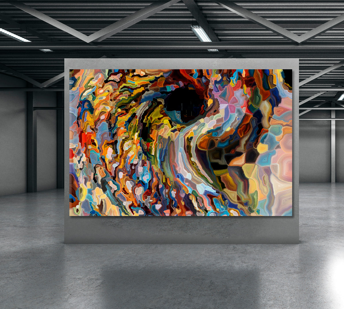 PAINTS VIRTUAL WHIRLPOOL  Unique Abstract Art Abstract Art Print Artesty 1 panel 24" x 16" 