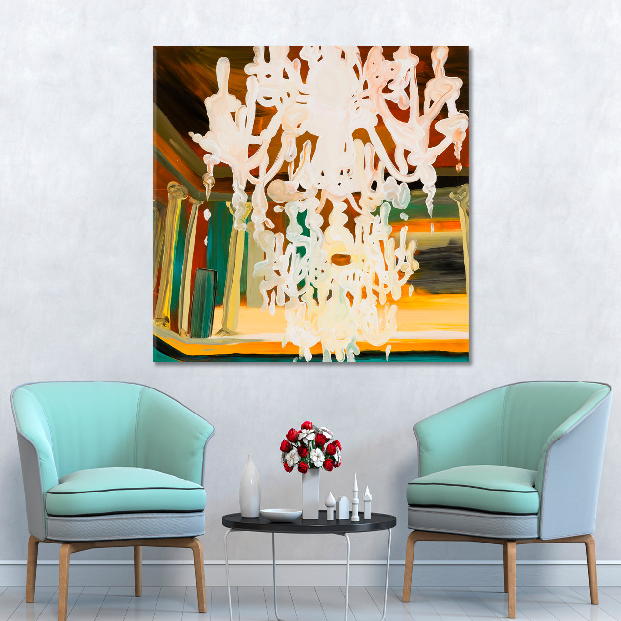 CHANDELIER Abstract Contemporary Fine Art Artesty   