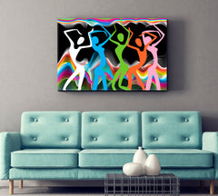 SPORT AND FITNESS Colorful Stylized Silhouettes Dancing Girls Motivation Sport Poster Print Decor Artesty   