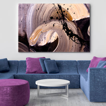 Brown Beige Purple Rough Tough Texture Modern Abstract Art Contemporary Art Artesty   