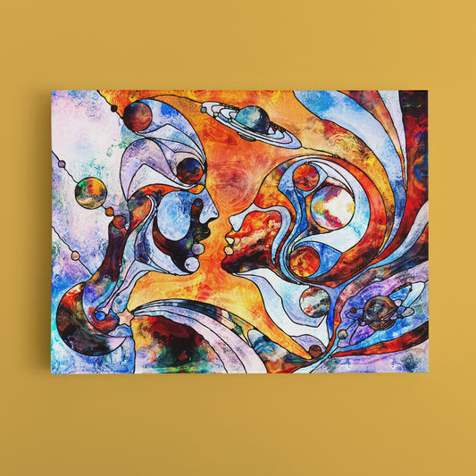 World of Art and Beauty Abstract Art Print Artesty 1 panel 24" x 16" 