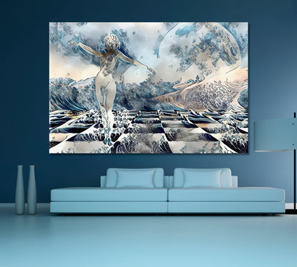 Surreal Woman Surreal Fantasy Large Art Print Décor Artesty 1 panel 24" x 16" 