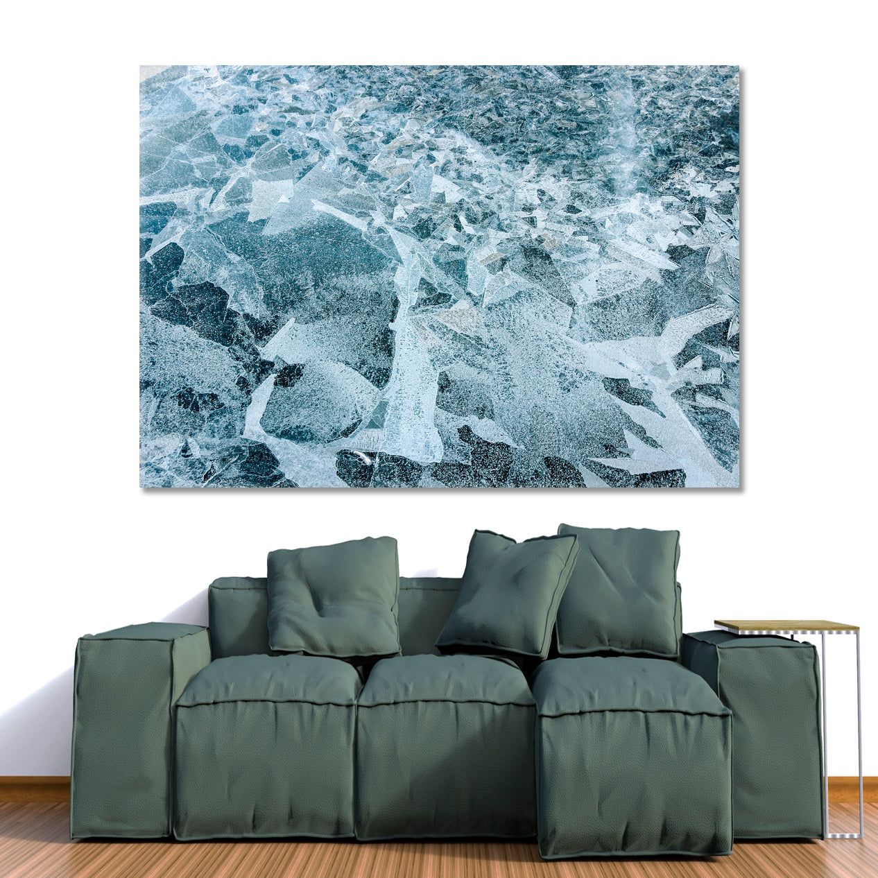 FROZEN LAKE Abstract Ice Crack Artwork Abstract Art Print Artesty   