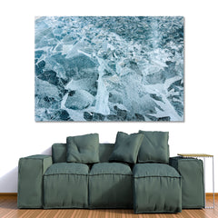 FROZEN LAKE Abstract Ice Crack Artwork Abstract Art Print Artesty   