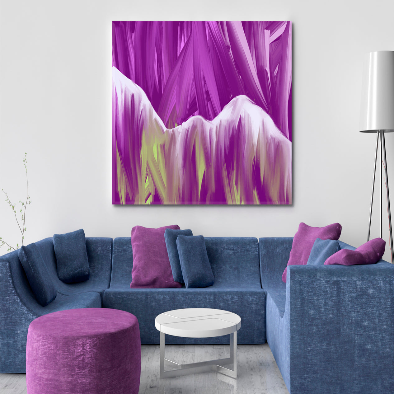 Purple Mountains Landscape Abstract Modern Art Abstract Art Print Artesty   