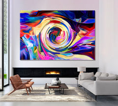 SWIRL Colors And Shapes Abstract Art Print Artesty 1 panel 24" x 16" 