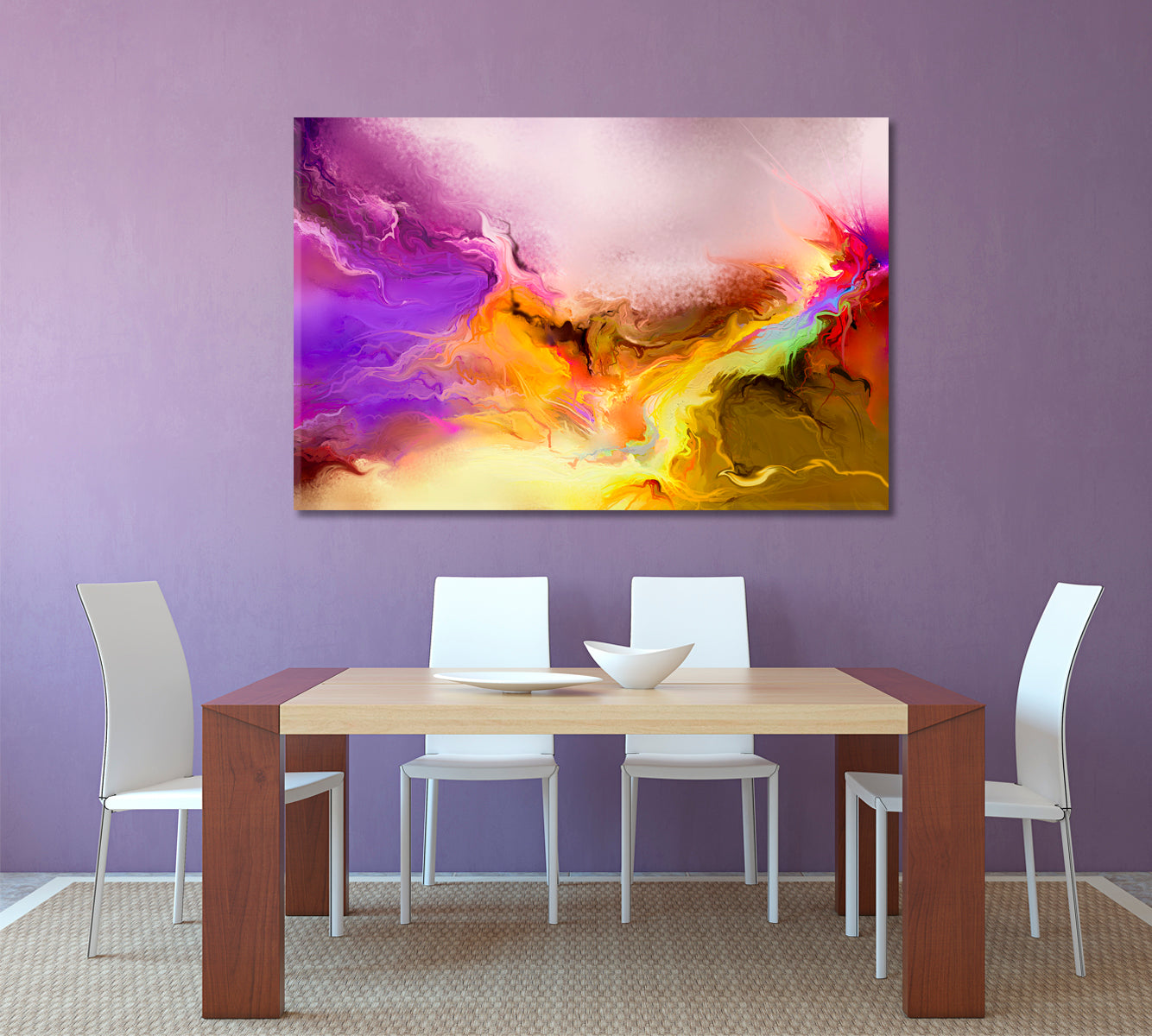 Vivid Colors Abstract Art Print Artesty 1 panel 24" x 16" 