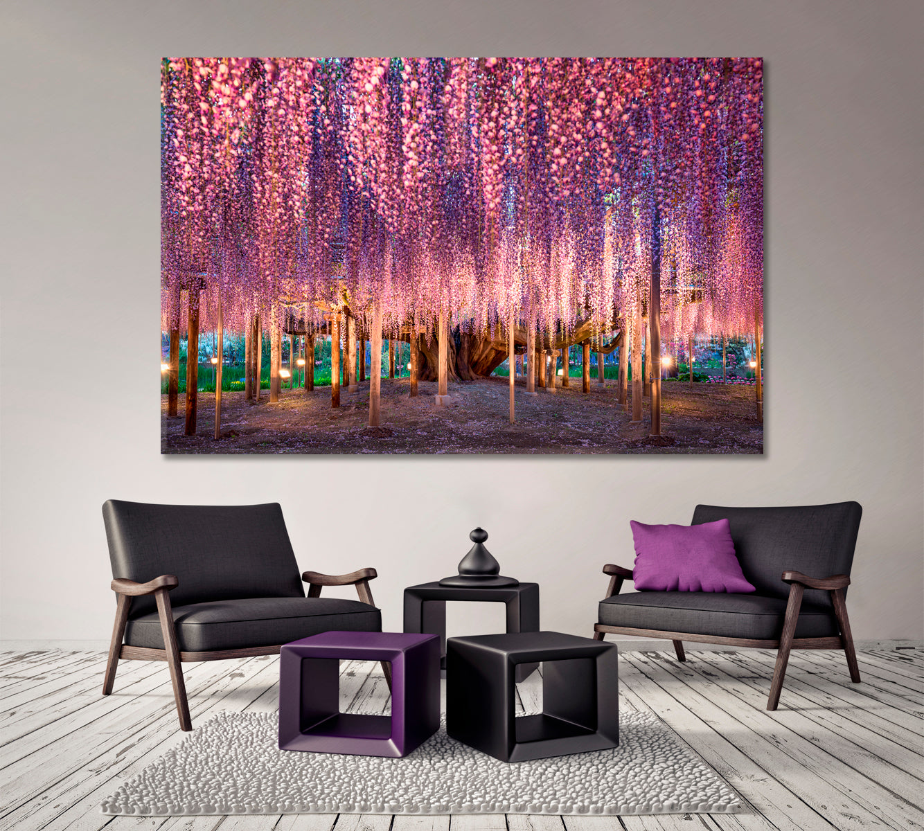 MAGICAL SPRING Japanese Wisteria Flower Ashikaga Park Japan Floral & Botanical Split Art Artesty 1 panel 24" x 16" 