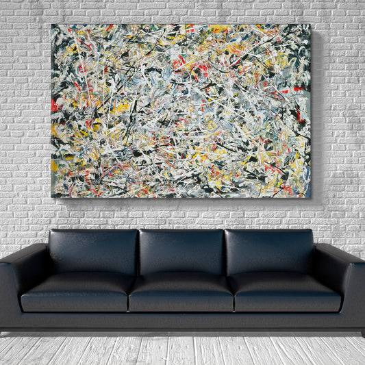 Splatter Abstract Painting Jackson Pollock Style Abstract Art Print Artesty 1 panel 24" x 16" 