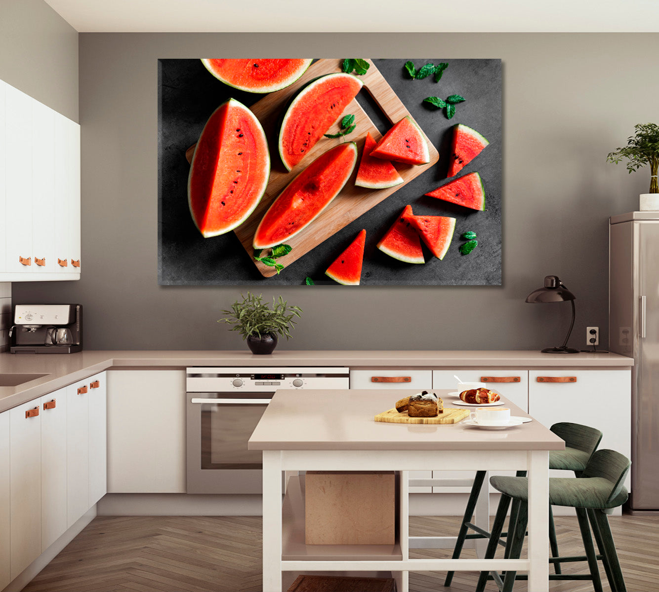 The Beauty of Watermelon Restaurant Modern Wall Art Artesty   