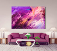 Abstract Contemporary Floating Swirls Abstract Art Print Artesty 1 panel 24" x 16" 