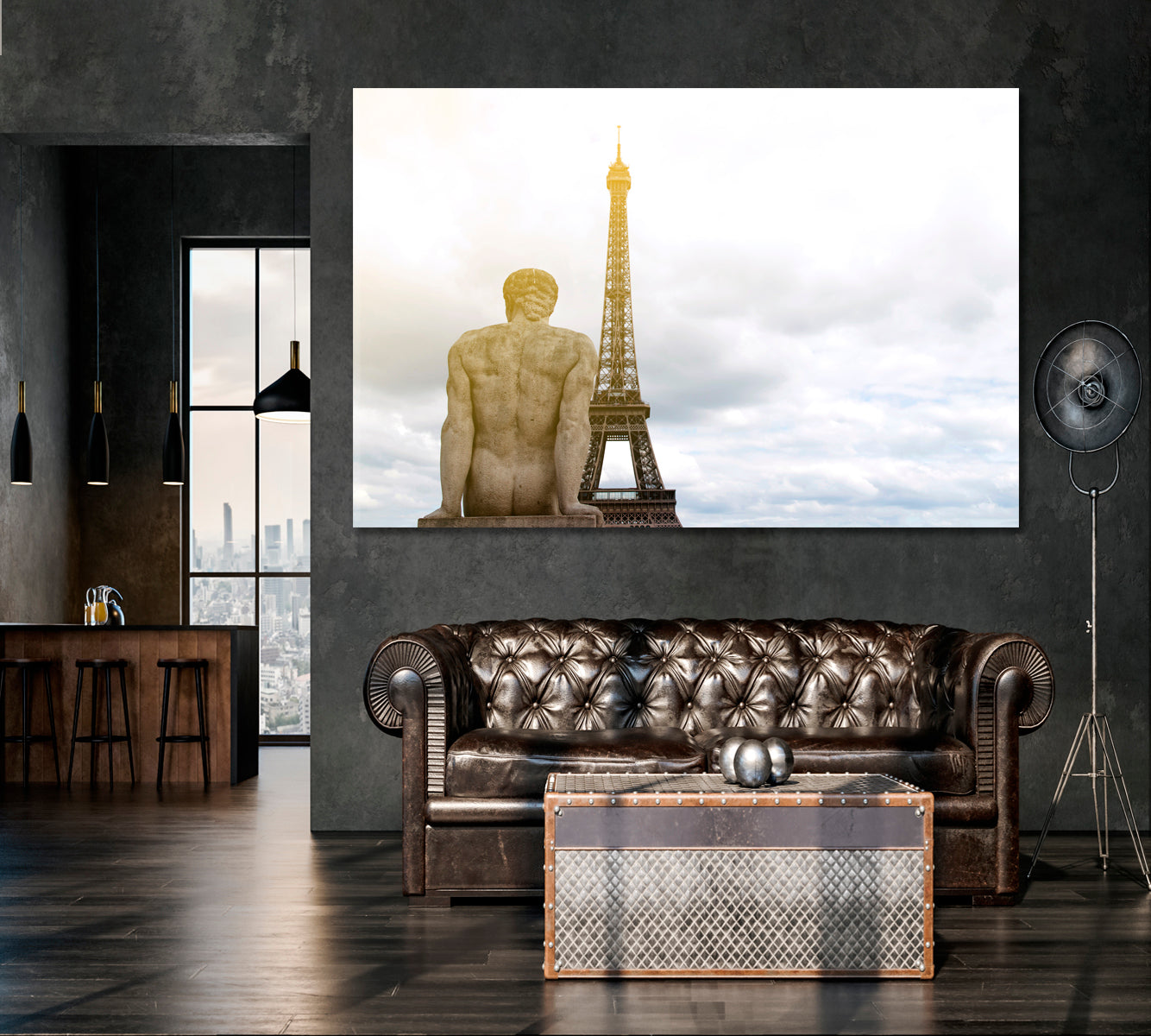 Paris City of Love Light Dream Famous Landmarks Artwork Print Artesty 1 panel 24" x 16" 