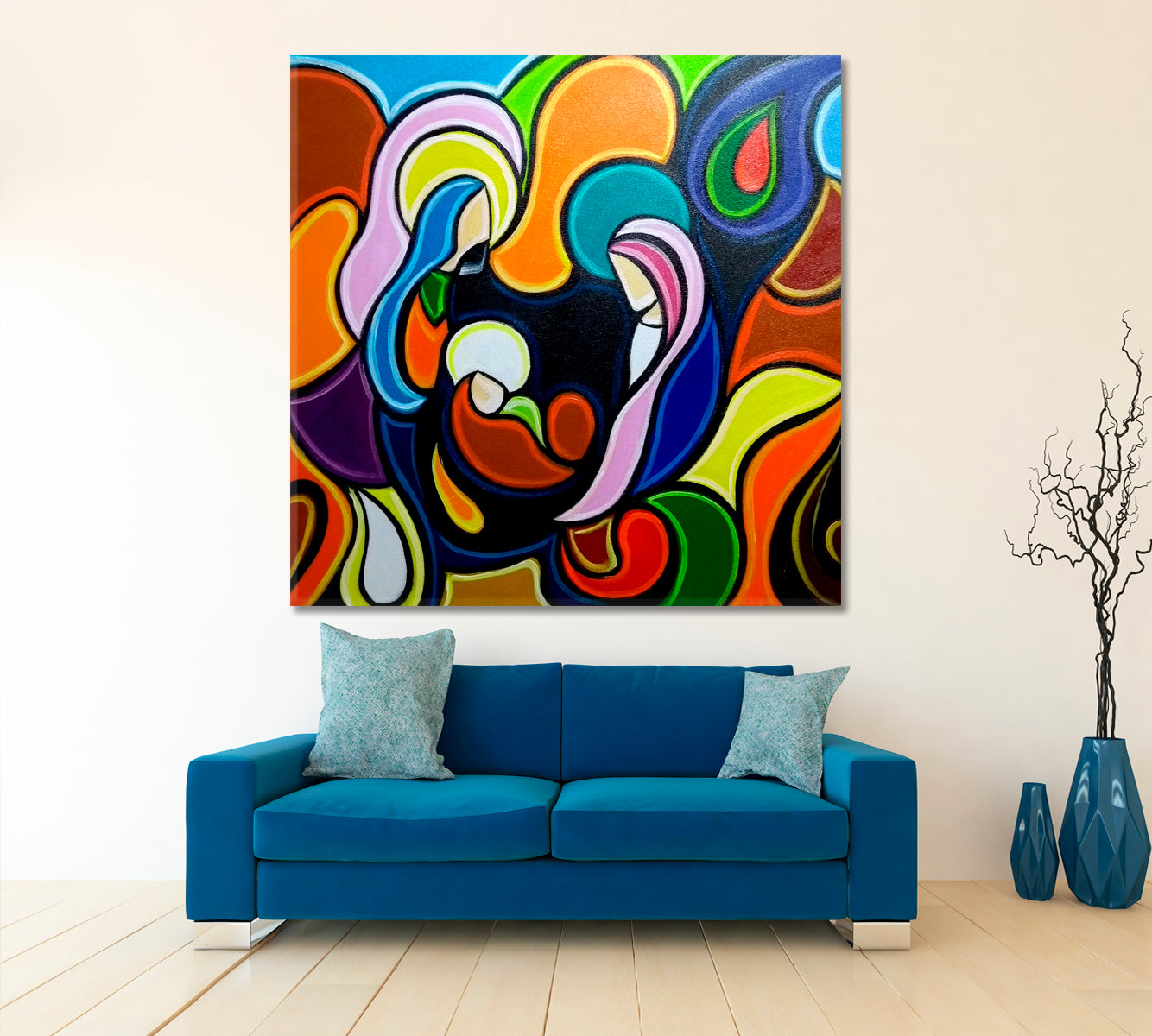 GOD IN ART Abstract Figurative Painting Religious Modern Art Artesty   