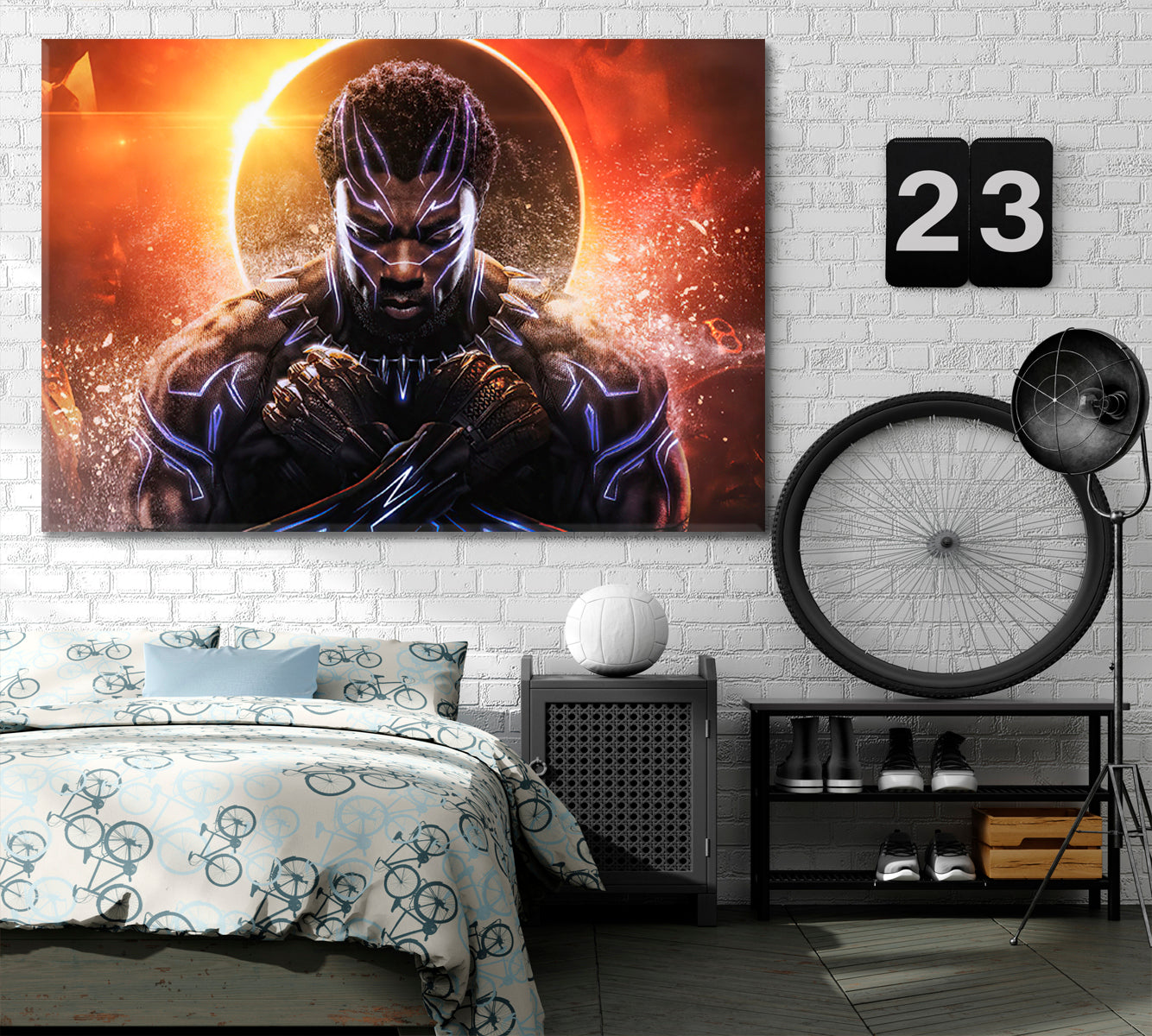 BLACK PANTHER Wakanda Forever Artwork Teenager Room Art Canvas Print Celebs Canvas Print Artesty   