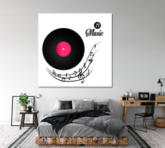 ROLLING RECORD Vinyl Disc Music Notes Spiral Music Wall Panels Artesty   