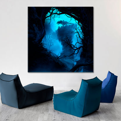 INSIDE CAVE Large Rock Formation Mysterious Landscape Scenery Landscape Fine Art Print Artesty 1 Panel 12"x12" 