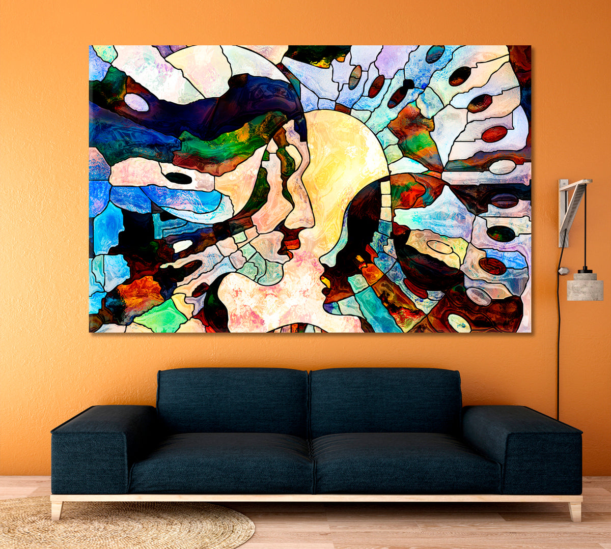Colors Of Love Contemporary Art Artesty 1 panel 24" x 16" 