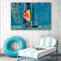 SAILING BOAT Riva del Garda Sailing Racing Tour Transportation Canvas Art Artesty 1 panel 24" x 16" 